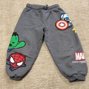 Zara Toddler Boys Sweatpants Grey Marvel 3T